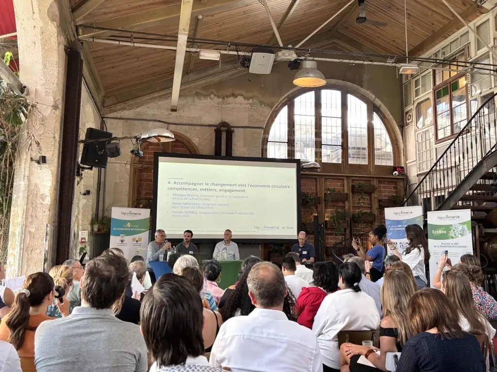 Intervention de Moda lors de la matinée Opcommerce consacrée à l’économie circulaire